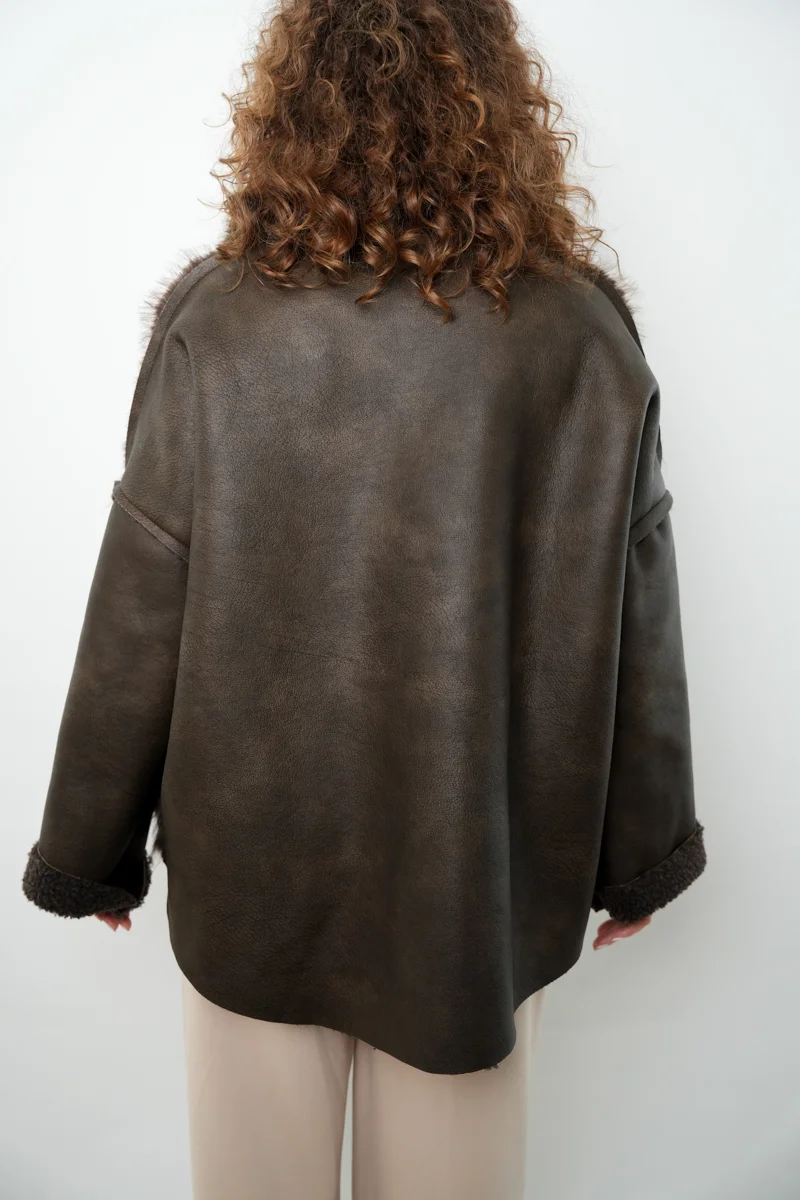 Caroline Tüylü Oversize Mont
